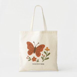 Butterfly Floral Tote Bag