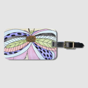 Butterfly Flower Blank Luggage Tag