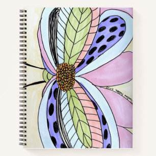 Butterfly Flower Blank Notebook