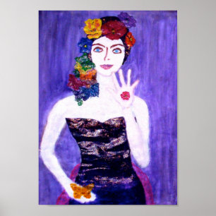 BUTTERFLY FLOWER GODDESS POSTER