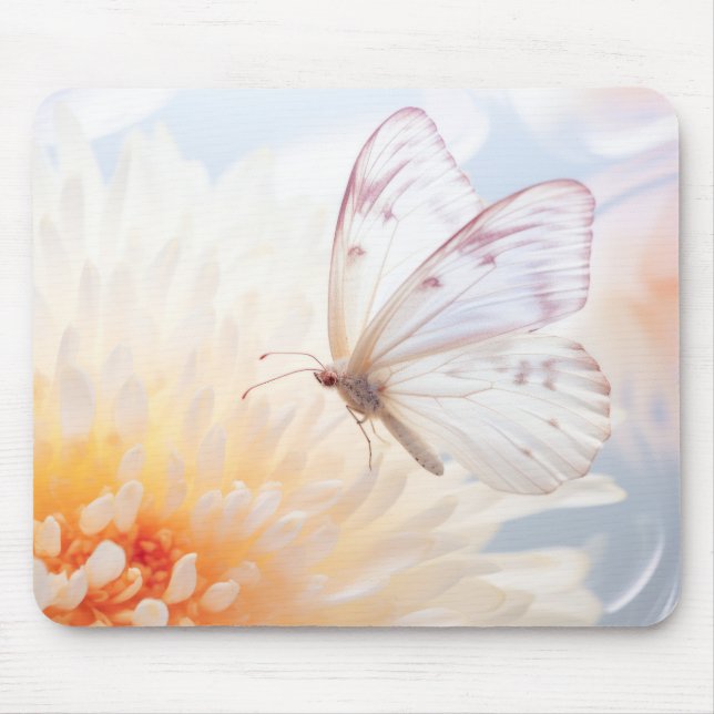 Butterfly Flower Nature Serene Tranquil  Mouse Pad (Front)