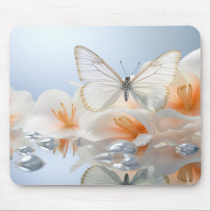 Butterfly Flower Nature Serene Tranquil Mouse Pad