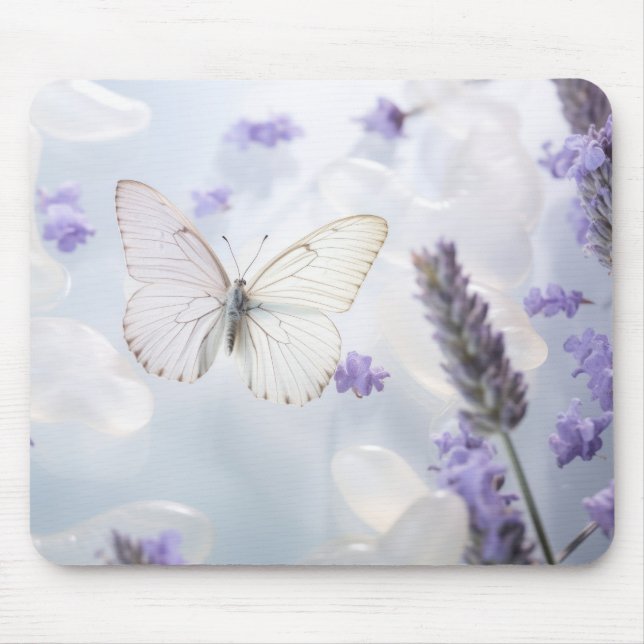 Butterfly Flower Nature Serene Tranquil  Mouse Pad (Front)