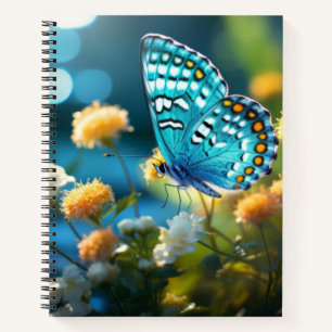 Butterfly Flower Nature Serene Tranquil Notebook