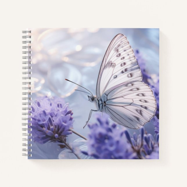 Butterfly Flower Nature Serene Tranquil  Notebook (Front)