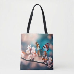 Butterfly Flower Nature Serene Tranquil Tote Bag