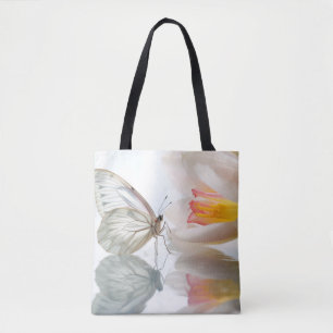 Butterfly Flower Nature Serene Tranquil Tote Bag