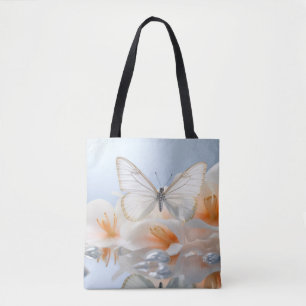 Butterfly Flower Nature Serene Tranquil  Tote Bag