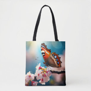 Butterfly Flower Nature Serene Tranquil Tote Bag