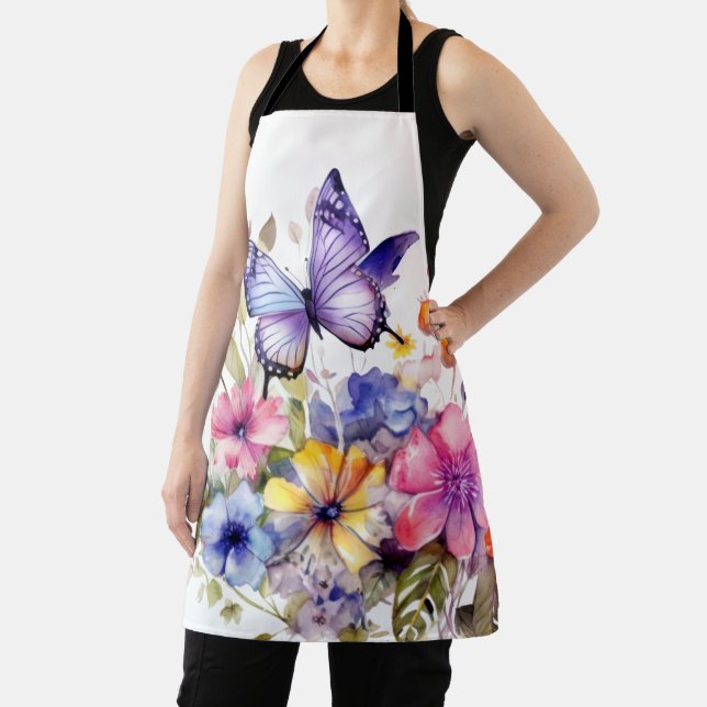 Butterfly flower pattern apron (Insitu)