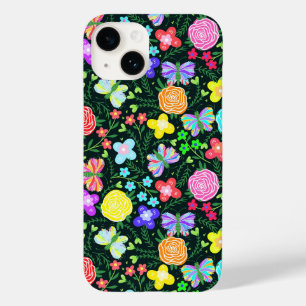 Butterfly Flower Rainbow Case-Mate iPhone 14 Case