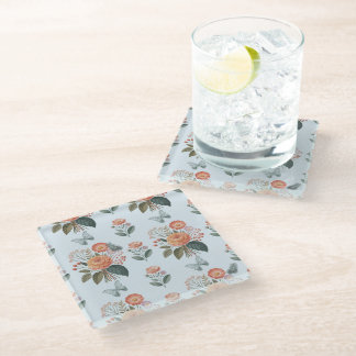 Butterfly Flower spells Glass Coaster