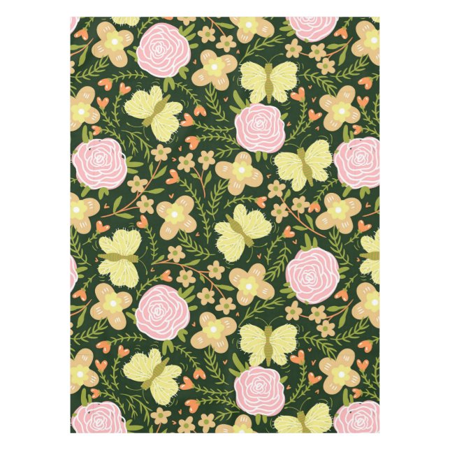 Butterfly Flower Tablecloth (Front)