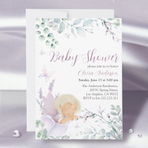 Butterfly & Flower Watercolor Baby Shower