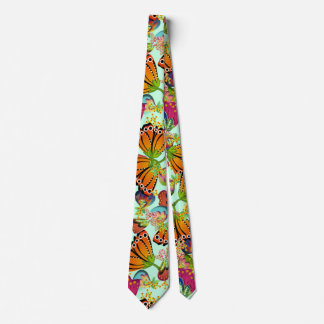Butterfly Flowers Tie
