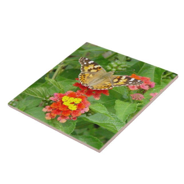 Butterfly Flowers Tile (Side)