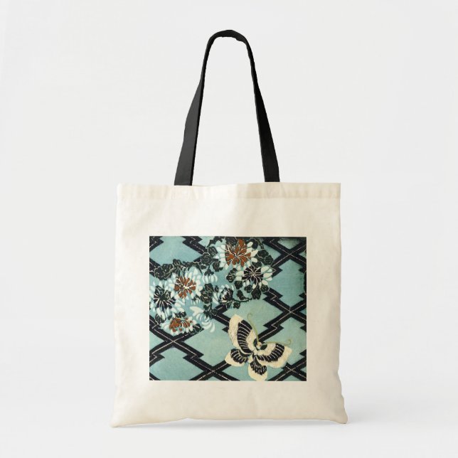 Butterfly & Flowers Tote Bag (Front)