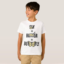 Butterfly Fly plus Butter Funny Pun
