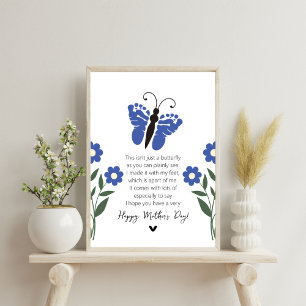 Butterfly Footprint Art: A Mother's Day Keepsake Poster
