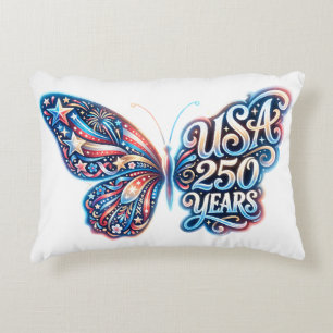 Butterfly for the USA 250th anniversary Decorative Cushion