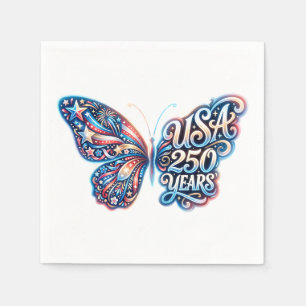 Butterfly for the USA 250th anniversary Napkin