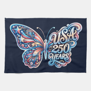 Butterfly for the USA 250th anniversary Tea Towel