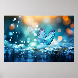 Butterfly Forest Nature Serene Tranquil Poster