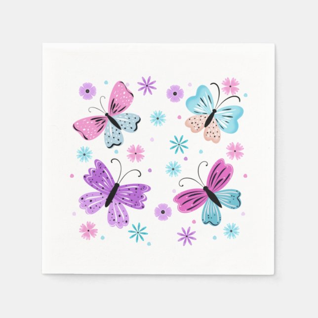 Butterfly Friends Napkin (Front)