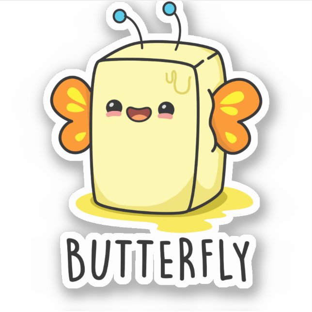 Butterfly Funny Butter With Wings Pun  (Front)