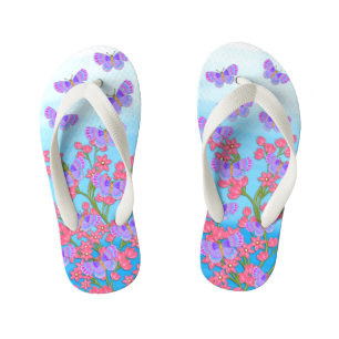 Butterfly Garden 3D Whimsey  Kid's Thongs