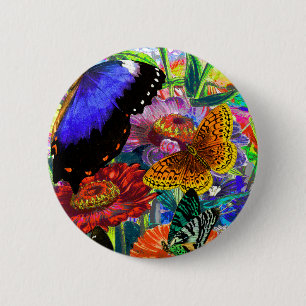 Butterfly Garden 6 Cm Round Badge