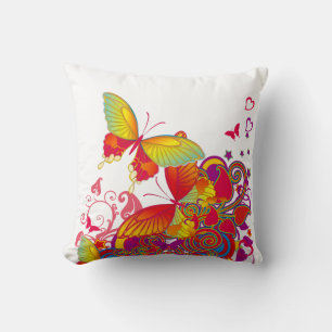Butterfly Garden ArtDeco American MoJo Pillow