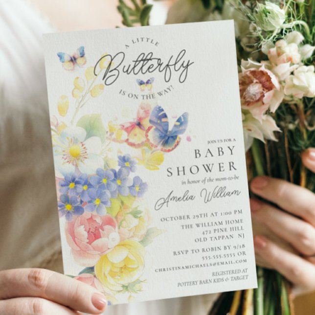 Butterfly Garden Baby Shower Invitation (Creator Uploaded)