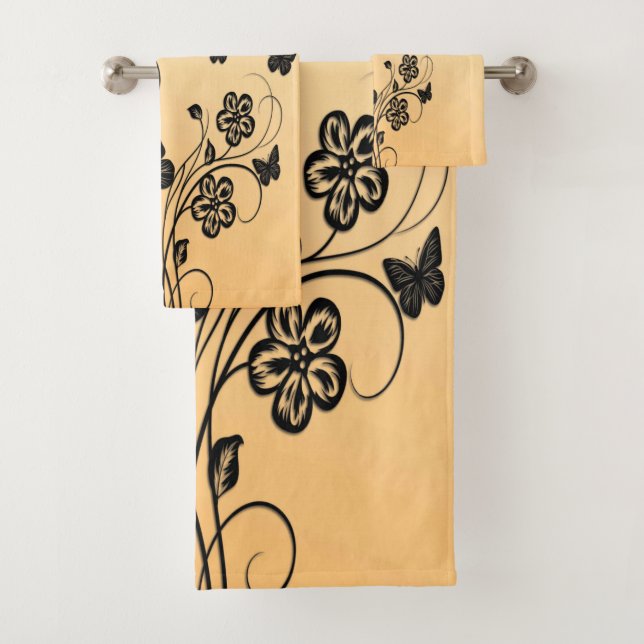 Butterfly Garden Bath Towel Set (Insitu)