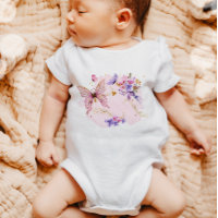 Butterfly Garden Birthday Floral Pink Shirt Girl