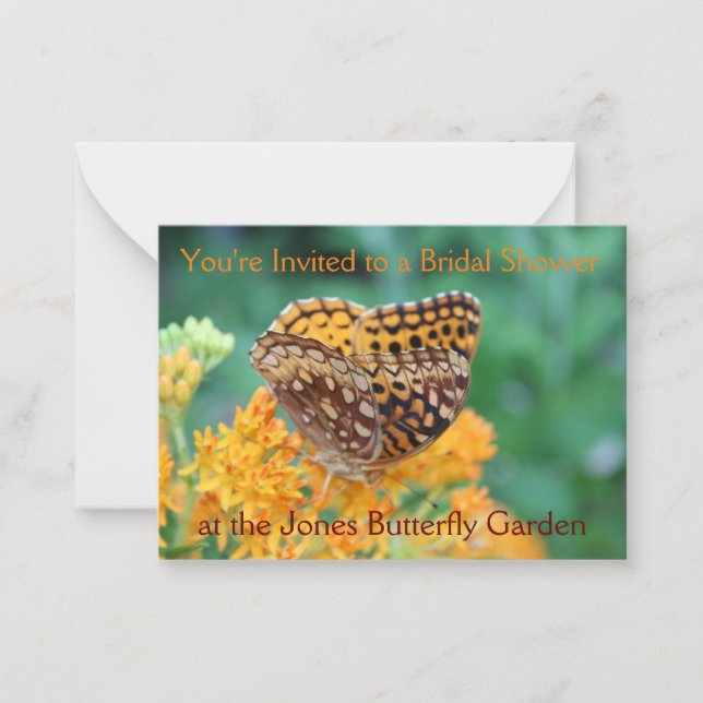 Butterfly Garden Bridal Shower Invitation (Front)