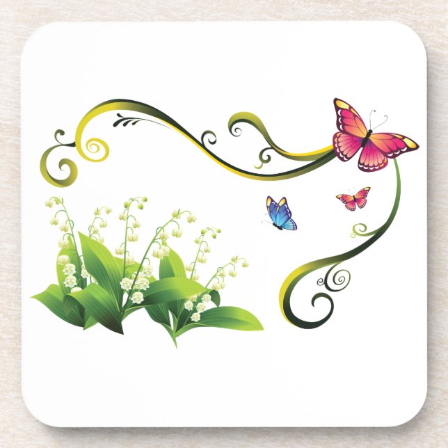 Butterfly Garden Coaster (Front)