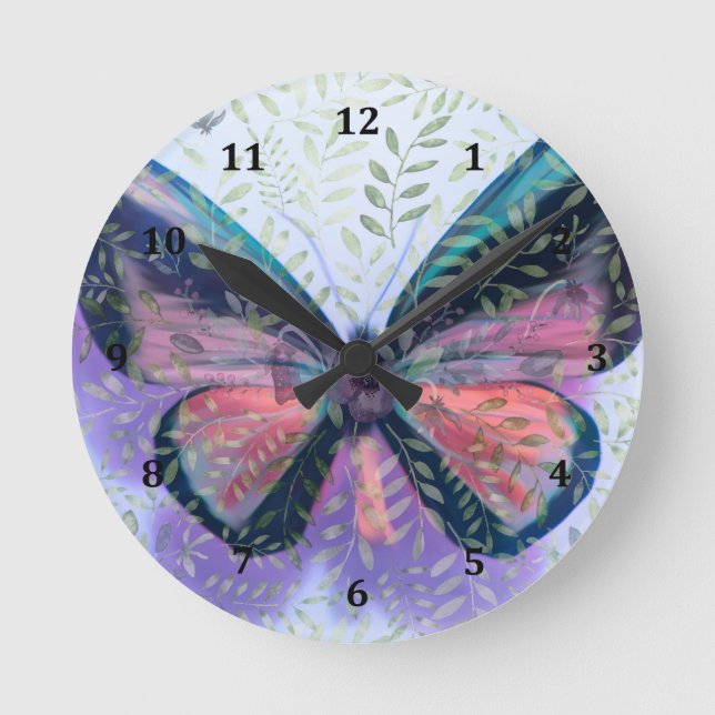 Butterfly Garden Fantasy Clock (Front)