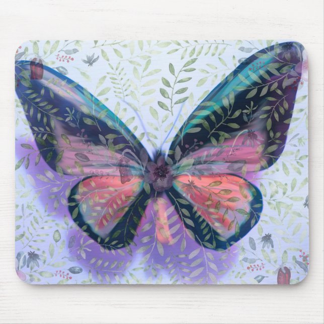 Butterfly Garden Fantasy Mouse Pad (Front)