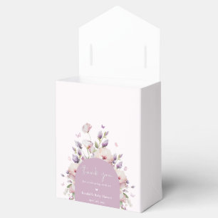 Butterfly Garden Floral Baby Shower Thank You Favour Box