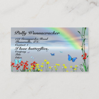 Butterfly Garden Flowers Business Card
