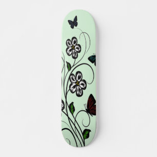 Butterfly Garden Green Skateboard