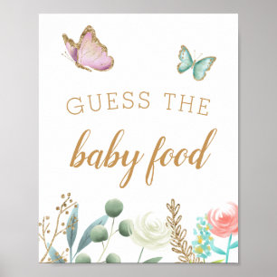 Butterfly Garden Guess The Baby Food Sign