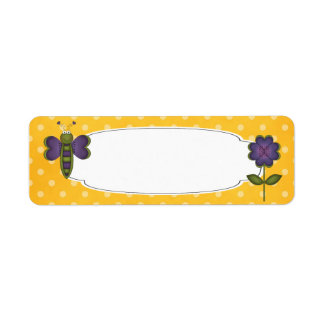 Butterfly Garden Label Return Address Label