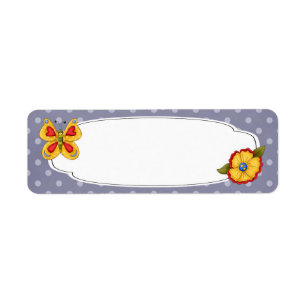 Butterfly Garden Label Return Address Label