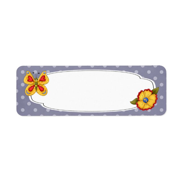 Butterfly Garden Label Return Address Label (Front)