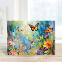 Butterfly Garden Modern Abstract Painting