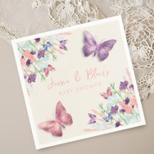 Butterfly Garden Pastel Wildflower Baby Shower