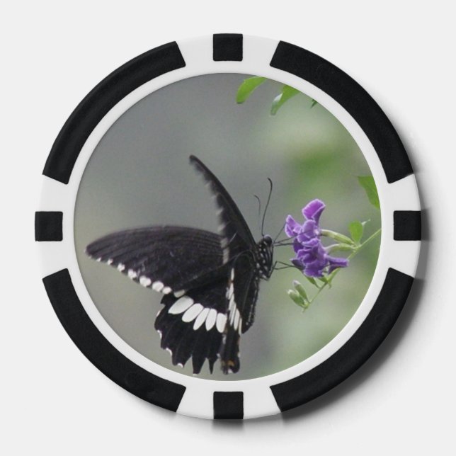 Butterfly Garden Poker Chips (Front)