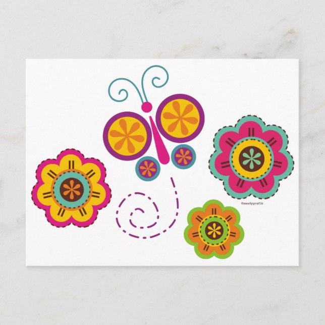 Butterfly Garden Postcards (Front)